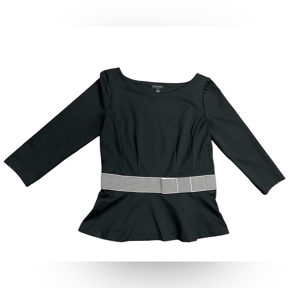 Ann Taylor Black Peplum Top